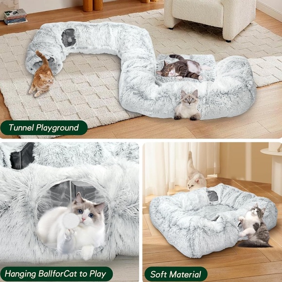 Multifunctional Cat Tunnel Toy - XL Interactive Cat Play Tunnel - Picture 7 of 11